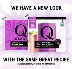 Q MIXERS ginger beer pour glass shows bold fizz for cocktails.