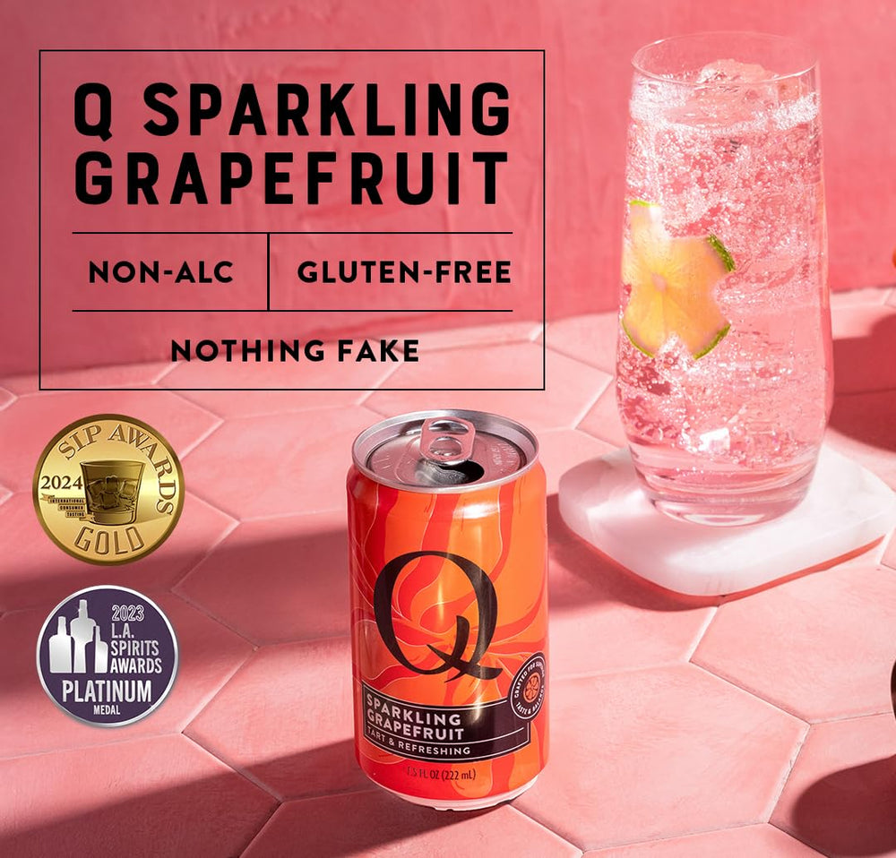 Q MIXERS grapefruit cocktail idea image suggests quick drinks