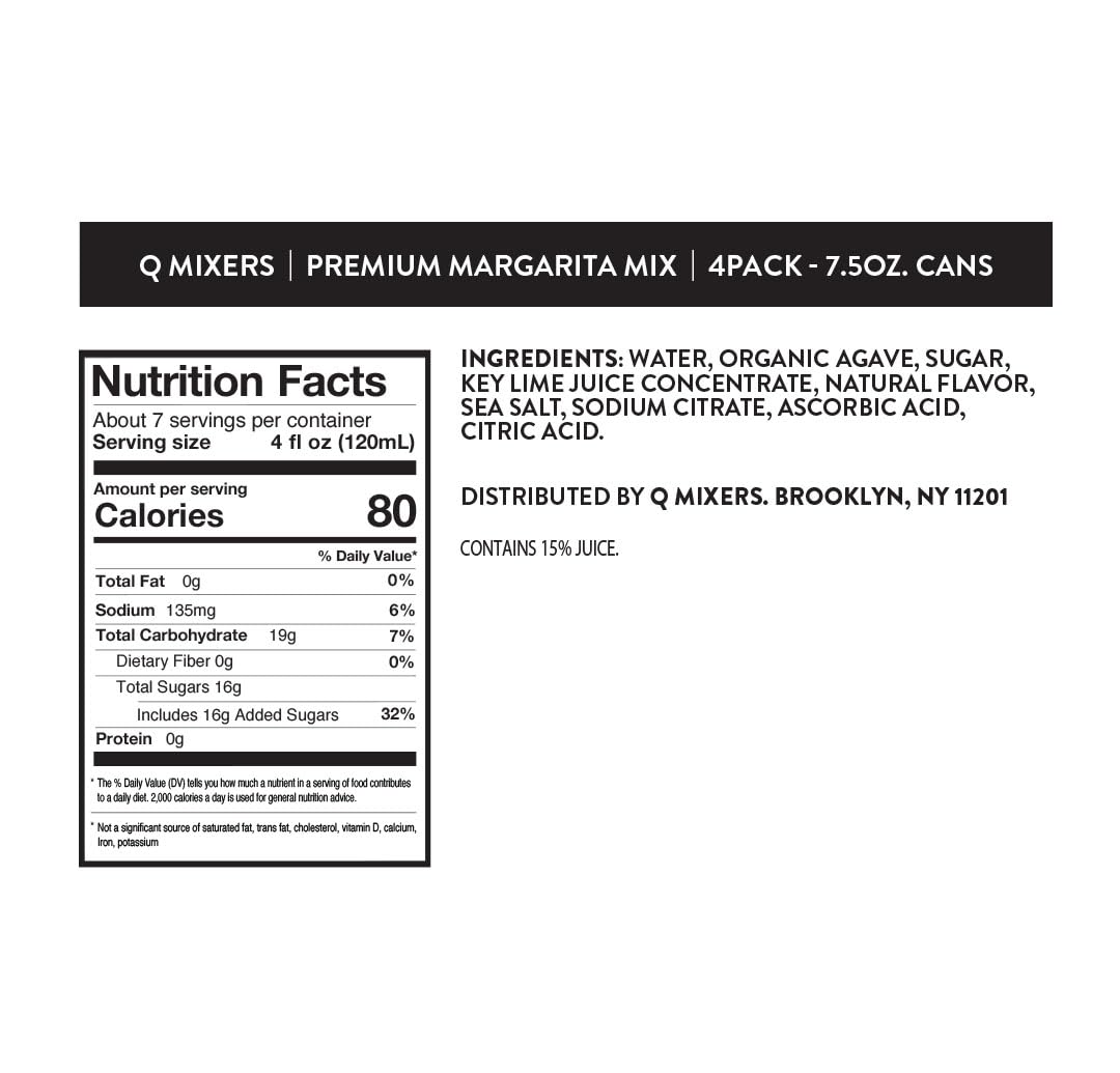 Q MIXERS organic agave adds natural sweetness for a smooth finish.