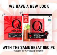 Q MIXERS Bloody Mary mix ingredients on label signal real ingredients and flavor