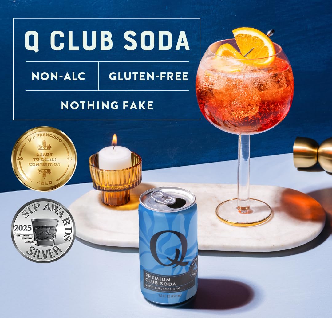 7.5oz can design by Q MIXERS Q CLUB SODA for one or two drinks