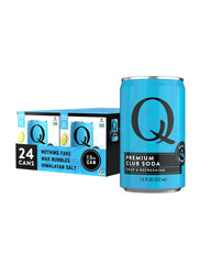 Q MIXERS Q CLUB SODA can showing Himalayan salt for a crisp finish