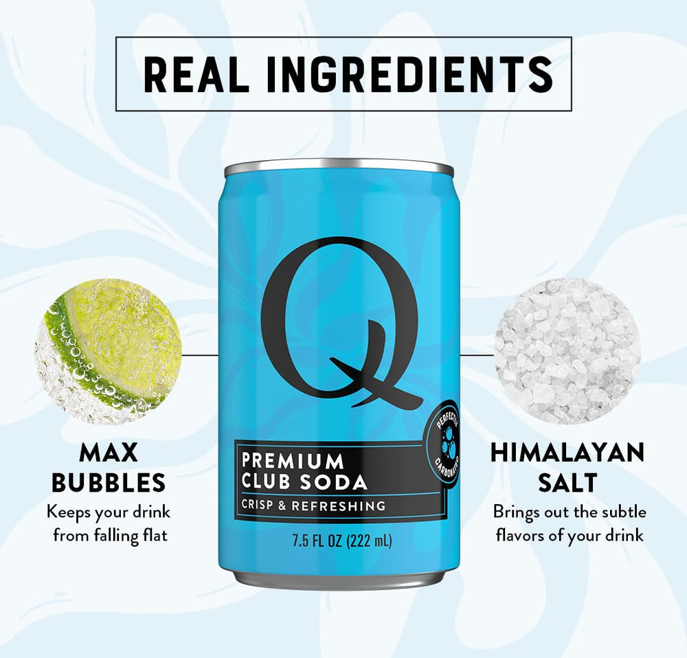 Q MIXERS Q CLUB SODA, USA-made with real ingredients