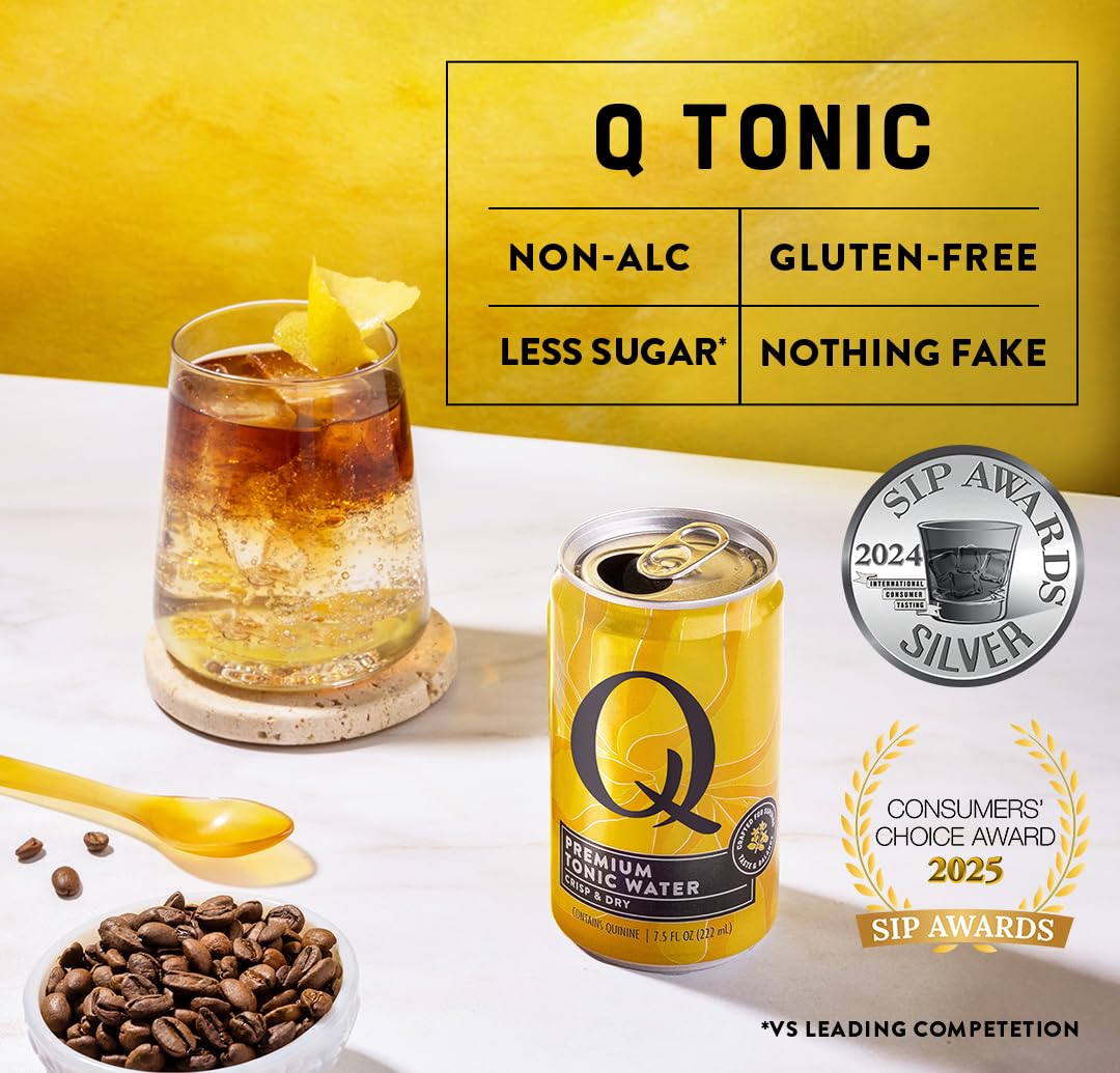 Q MIXERS tonic water pairs with cocktails to elevate flavor profiles.