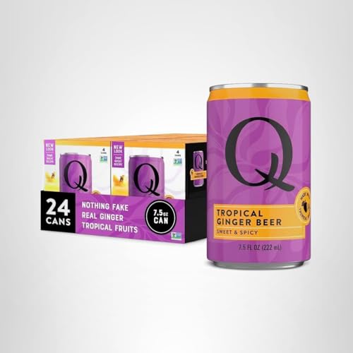 Q MIXERS Tropical Ginger Beer pack of 24 cans for gatherings