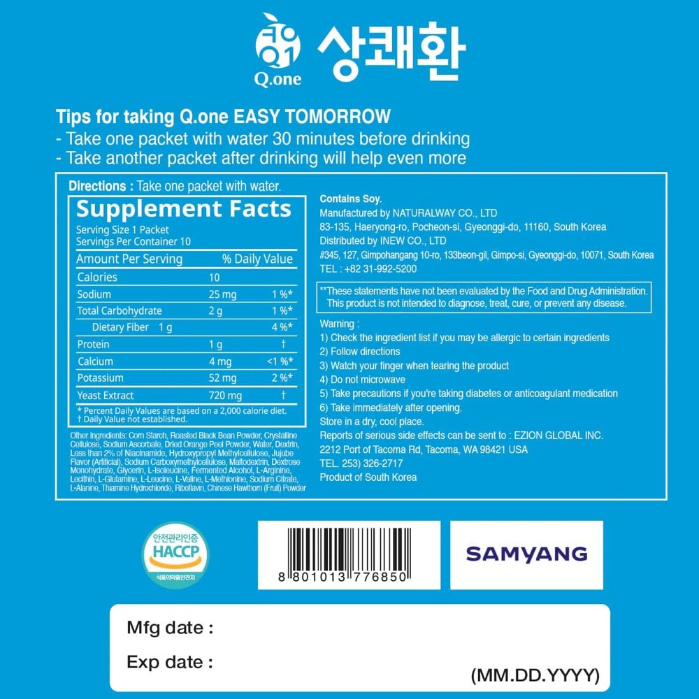 Q.one Easy Tomorrow Fresh packets displayed for on-the-go hydration