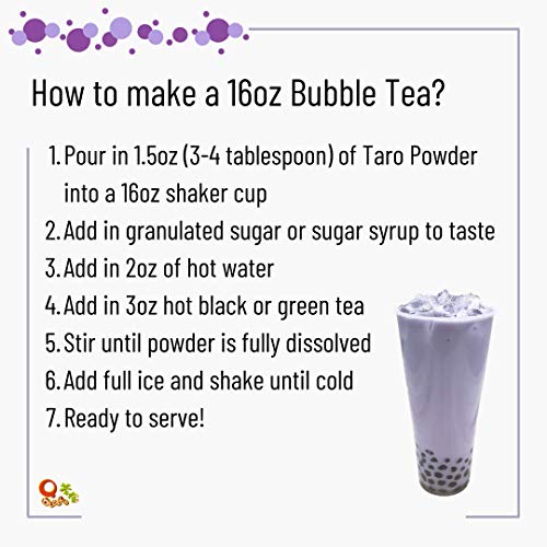 Qbubble taro powder party setup with premixed drinks