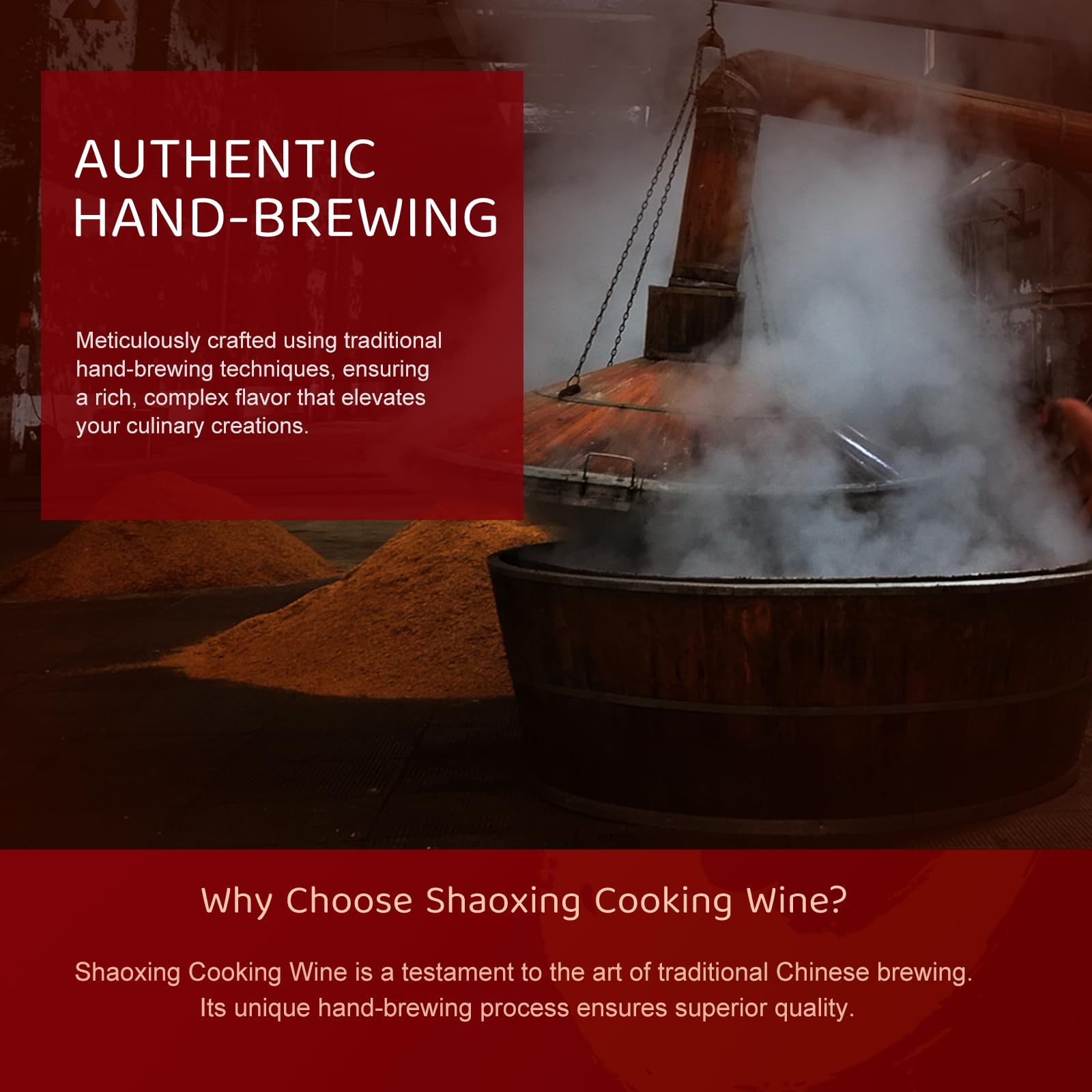 Qian Hu Shaoxing wine also suits sauces and seafood preparations