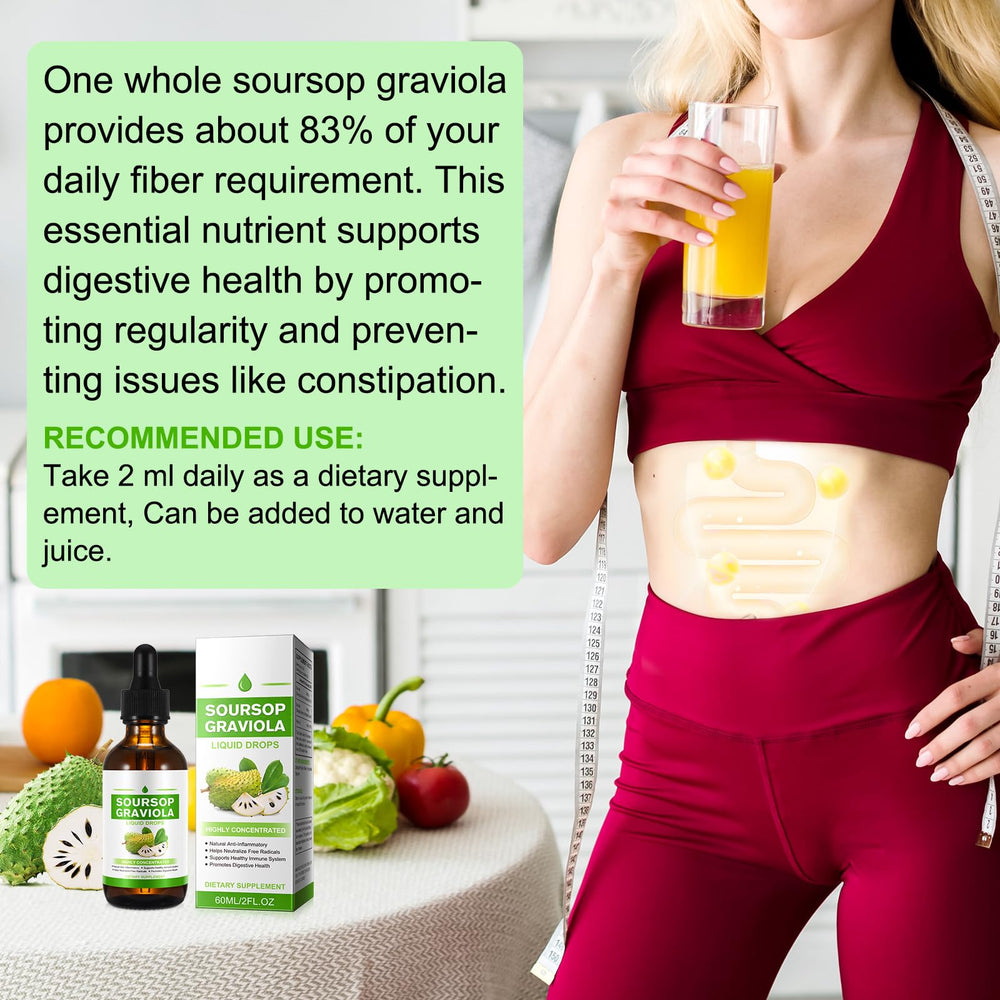 QJCWXIAOX Soursop Graviola liquid drop dispensing dropper provides control.