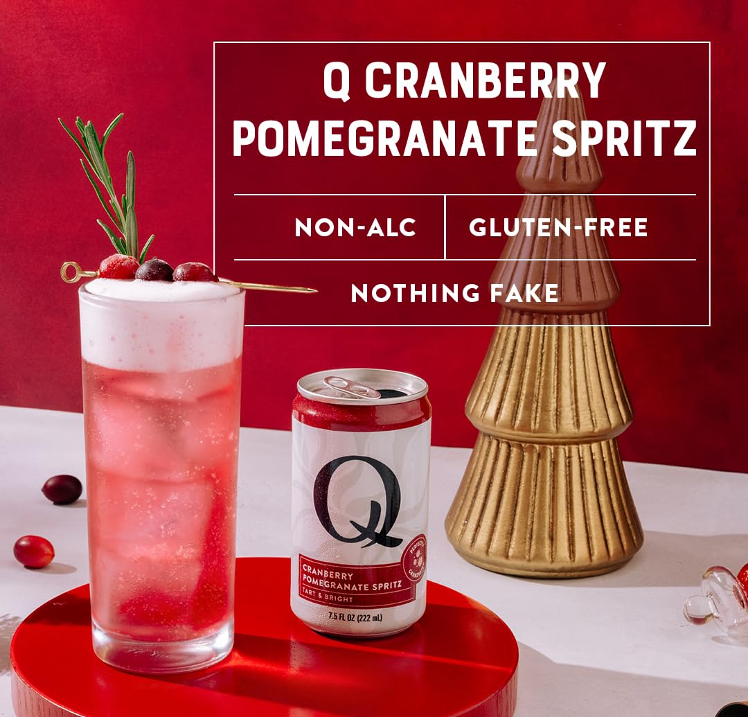 Q Mixers Cranberry-Pomegranate Spritz on-the-go can for fresh flavor anywhere.
