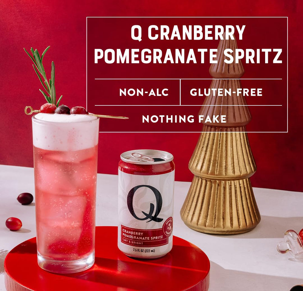 Q Mixers Cranberry-Pomegranate Spritz on-the-go can for fresh flavor anywhere.