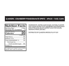 Q Mixers Cranberry-Pomegranate Spritz pack of 24 cans for quick entertaining.