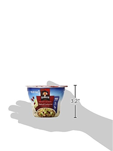 Quaker Apple Cranberry oats nutrition facts panel presented clearly