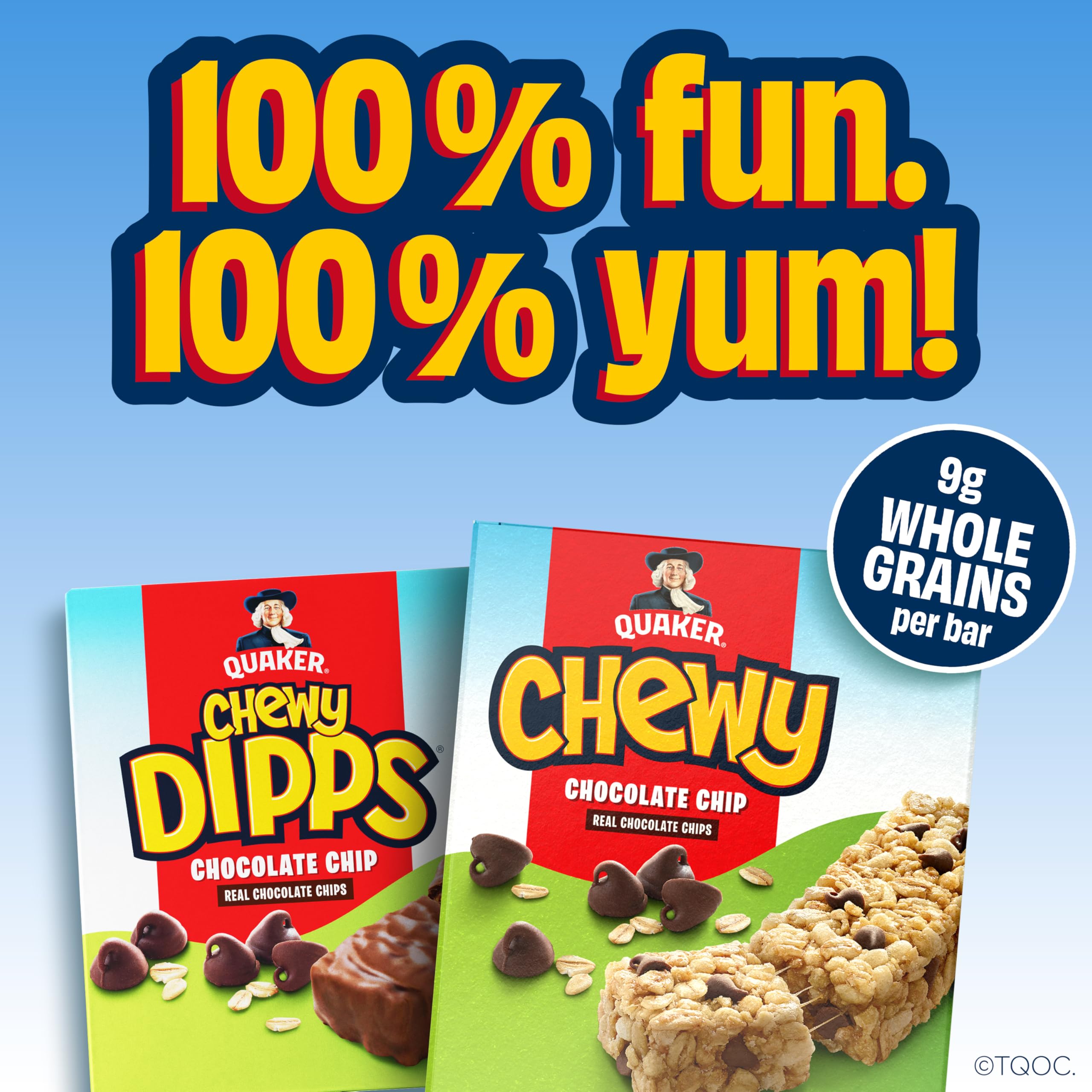 Quaker Chewy Dipps Chocolate Chip after-school snack option.