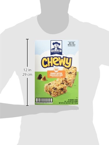 Quaker Chewy Granola Bar kid-friendly chocolate chips visible.