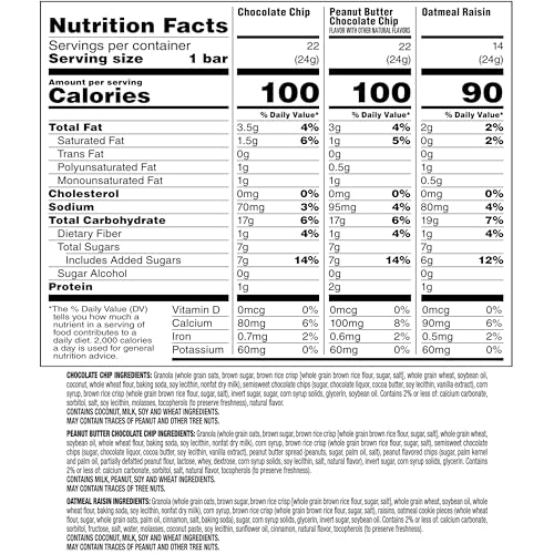 Quaker Chewy Granola Bars Chocolate Chip close-up with real chocolate chips.