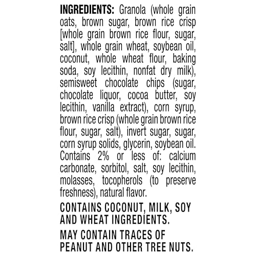 Quaker Chewy Granola Bars Chocolate Chip whole grains graphic highlighting nutrition