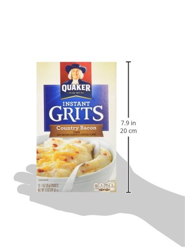 Quaker Country Bacon Flavor Instant Grits serving plate with meal idea