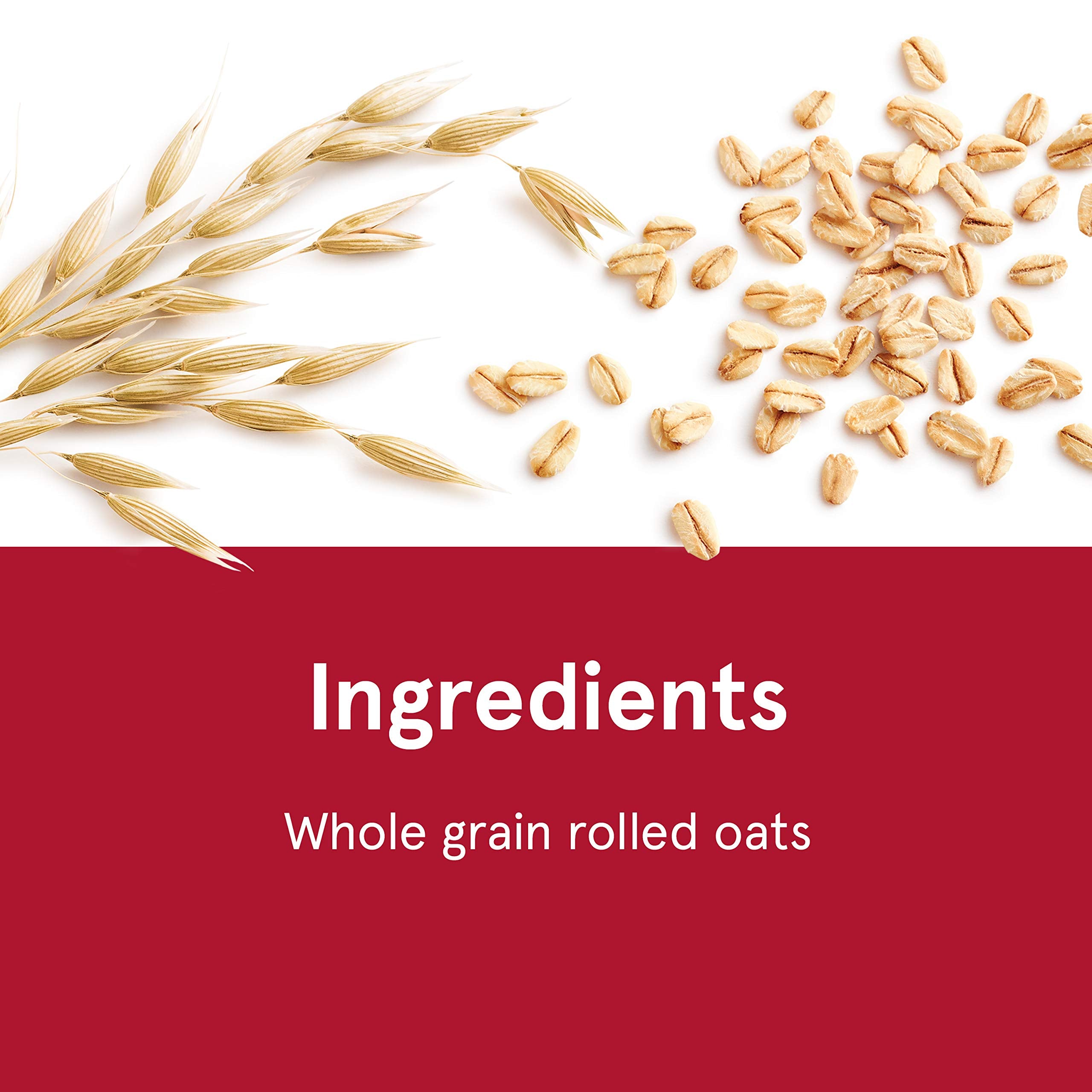 Nutrition label on Quaker gluten-free oatmeal highlights fiber and minerals per serving.