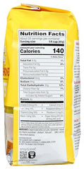 Quaker Grits Pearl Milling Old Fashioned label close up emphasizing texture and heritage
