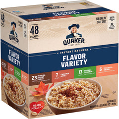 Quaker Instant Oatmeal 4-flavor variety pack for quick, satisfying breakfasts