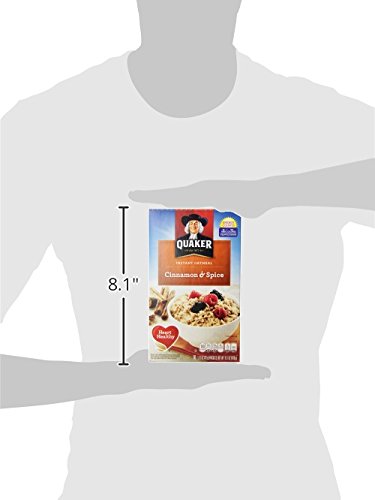 Quaker Instant Oatmeal Cinnamon Spice nutrition facts show vitamins