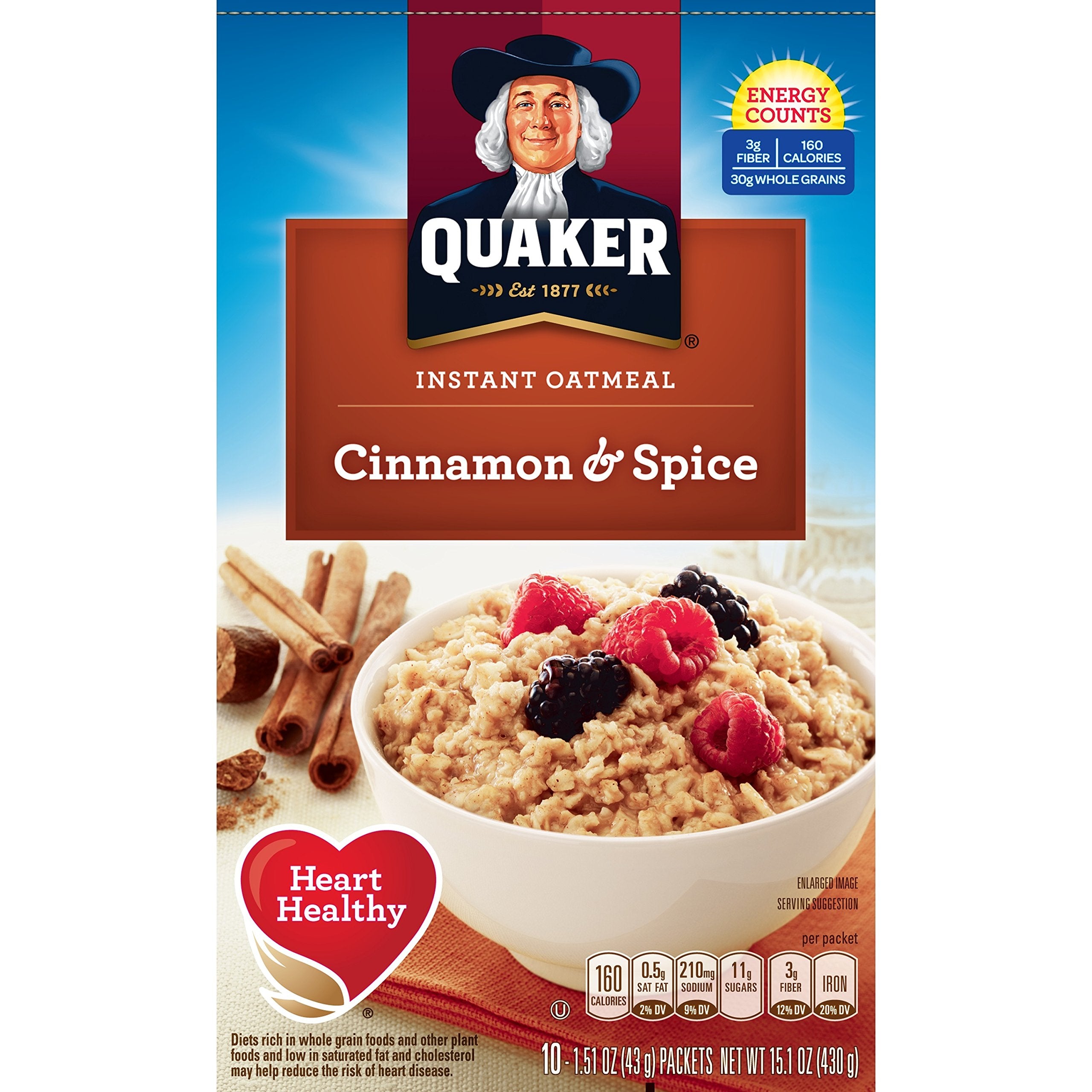 Oats poured from the packet into a mug for a quick breakfast.