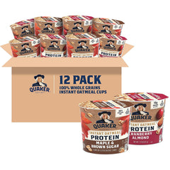 Quaker Instant Oatmeal Express Cups cranberry almond cup, protein-boosted breakfast.