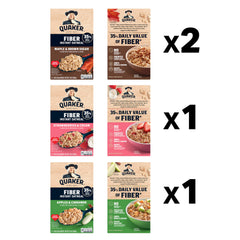 Quaker Instant Oatmeal Fiber Boost Strawberries Cream in a cozy breakfast setting
