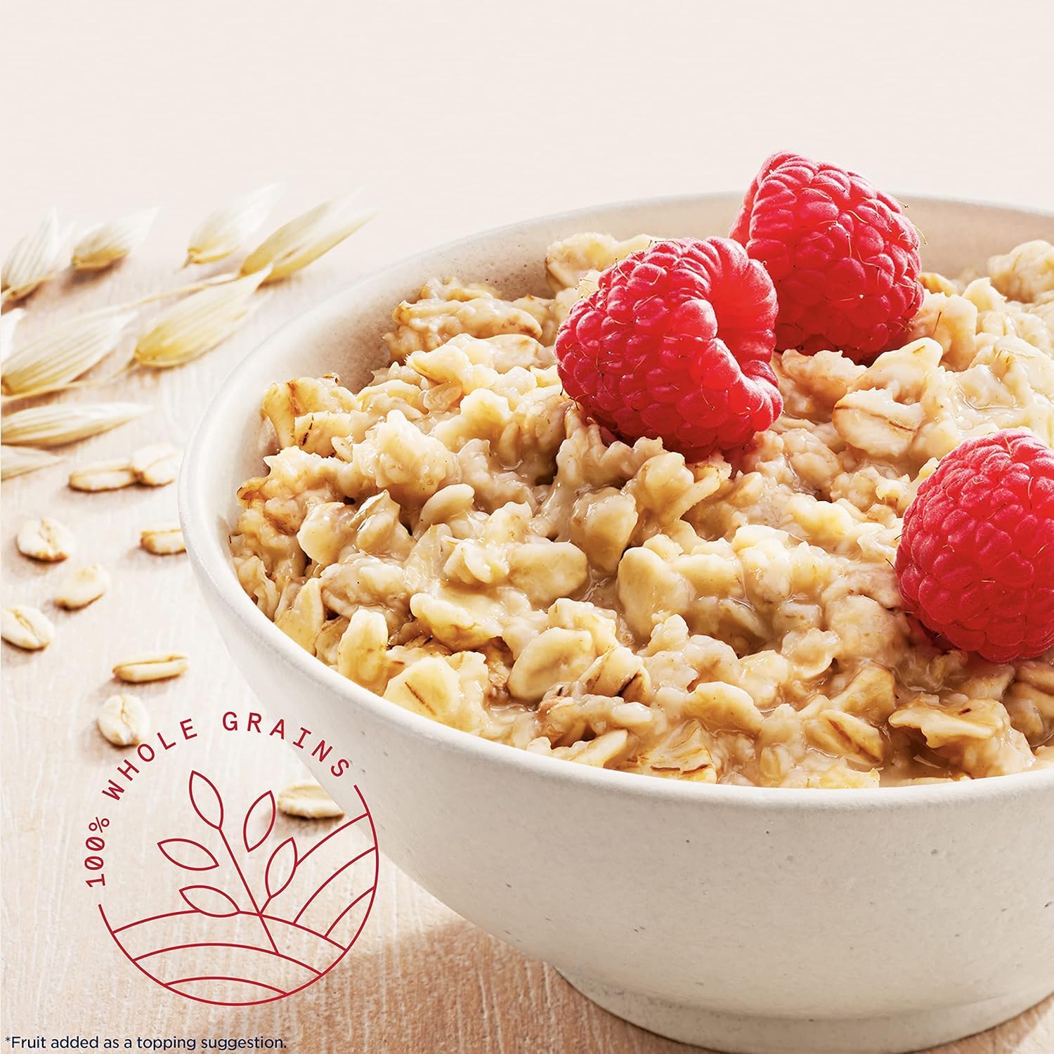 Quaker Instant Oatmeal Protein Maple Brown Sugar packet next to a comforting bowl.