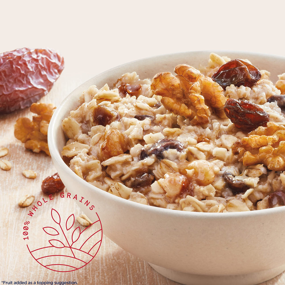 Quaker Instant Oatmeal ingredients reveal fiber-rich, whole grains.