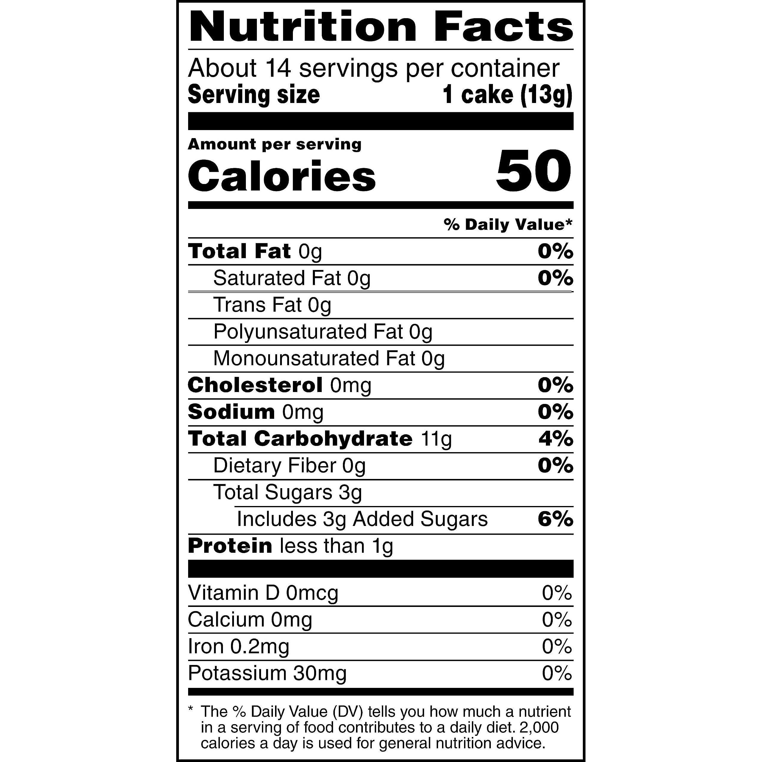 Quaker large rice cakes caramel pack 3 closeup-crisp image emphasizes airy crunch