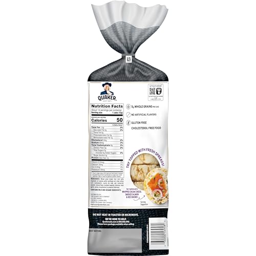 Quaker Everything rice cakes with toppings idea for quick meals.