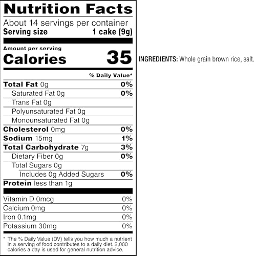 Quaker Large Rice Cakes whole grains brown rice focus, crisp and wholesome