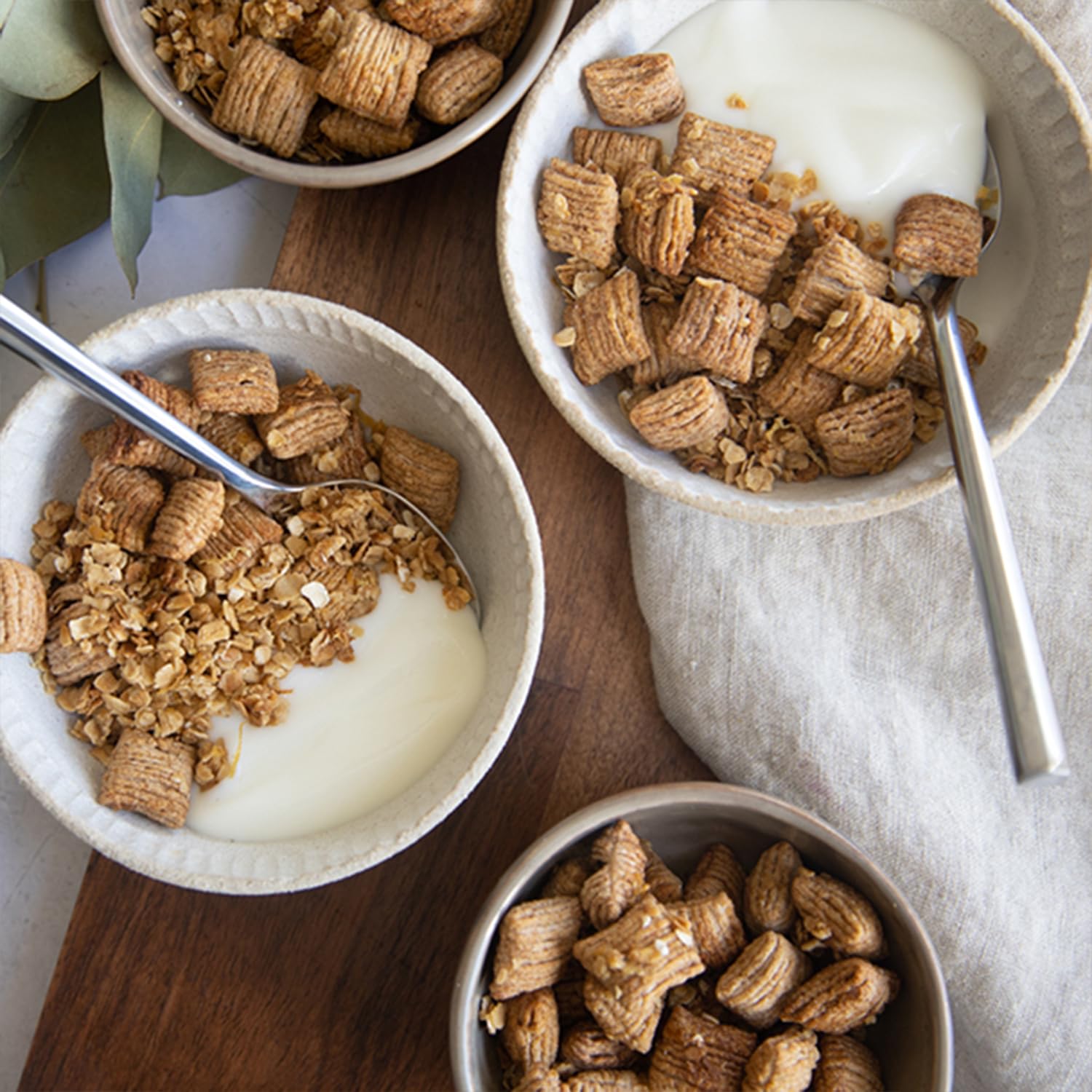 Three boxes of Quaker Oatmeal Squares ready for mornings.