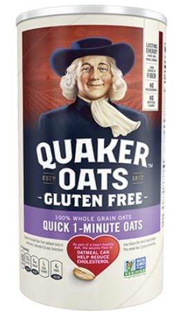 Quaker Oats gluten-free original porridge bowl, warm and creamy breakfast option for a comforting morning boost.