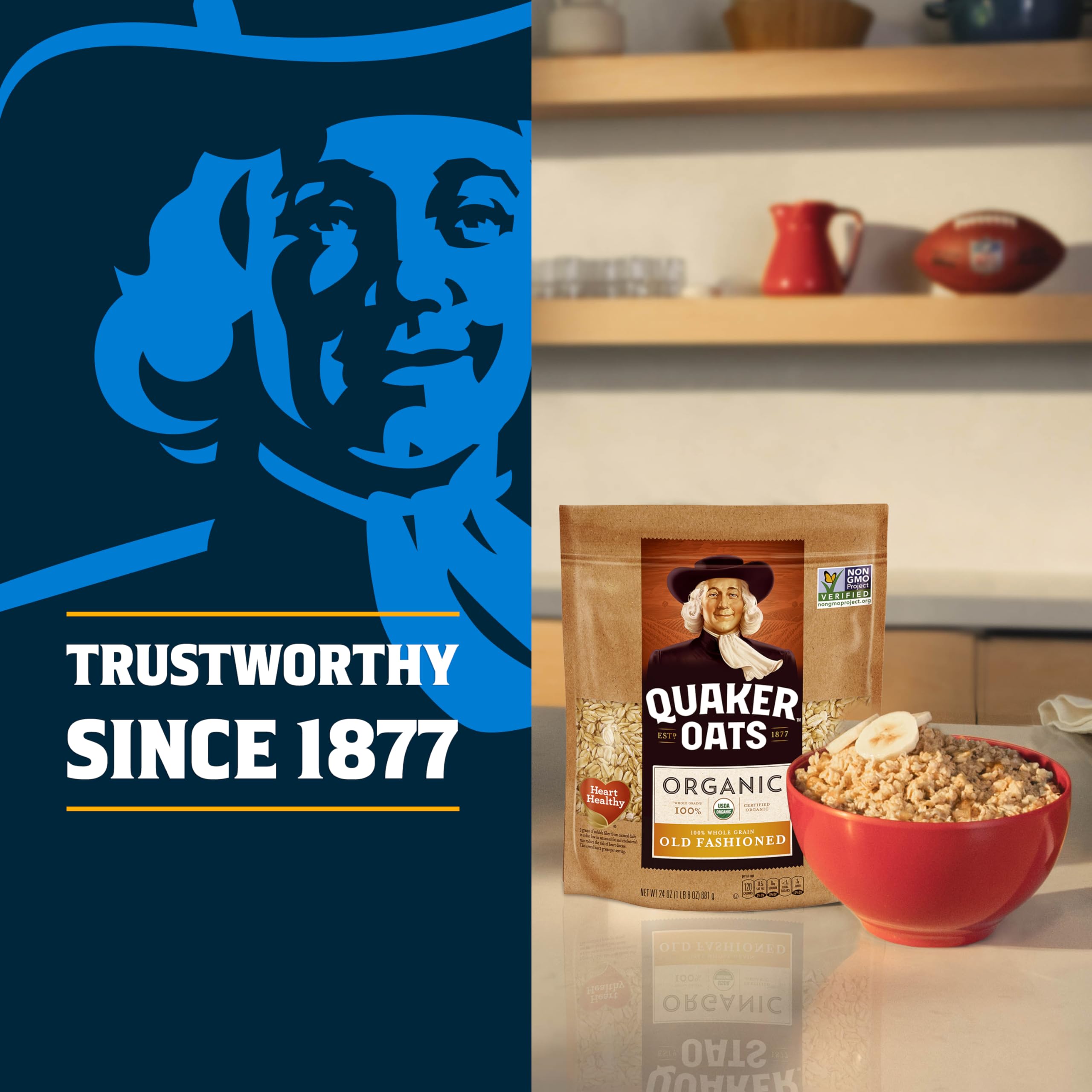 Quaker oats mixed into cookie dough for wholesome cookies.