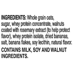 Quaker Protein Banana Nut instant oatmeal spoon-serving shows easy portion control.