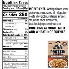 Quaker Protein Granola with milk for a quick, protein-rich start