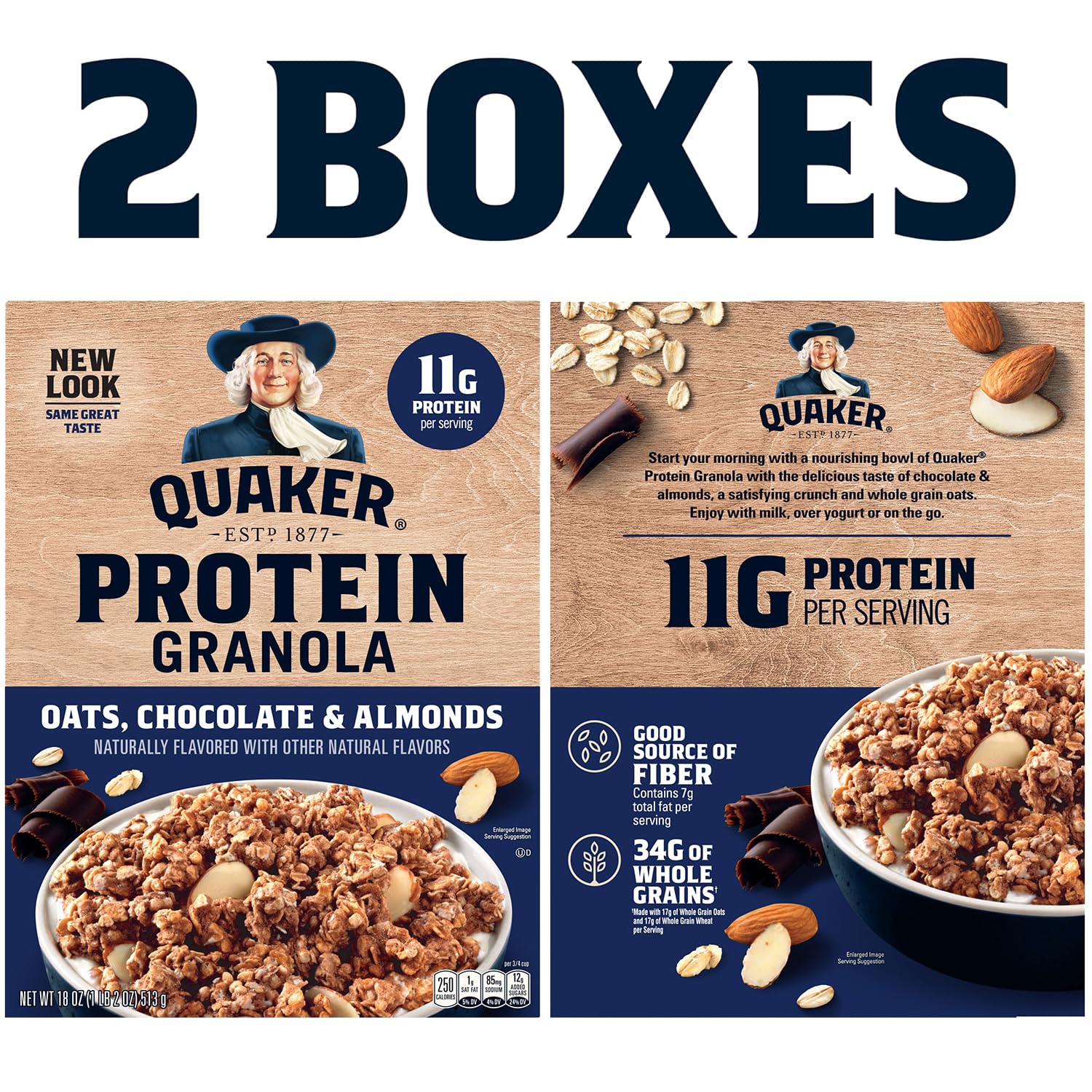 Quaker Protein Granola served with milk for an easy morning meal