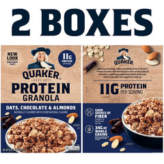 Quaker Protein Granola served with milk for an easy morning meal