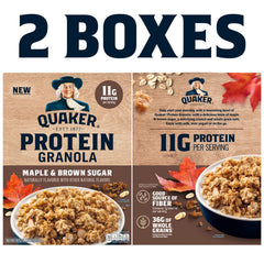 Quaker Protein Granola on yogurt adds crunch and flavor