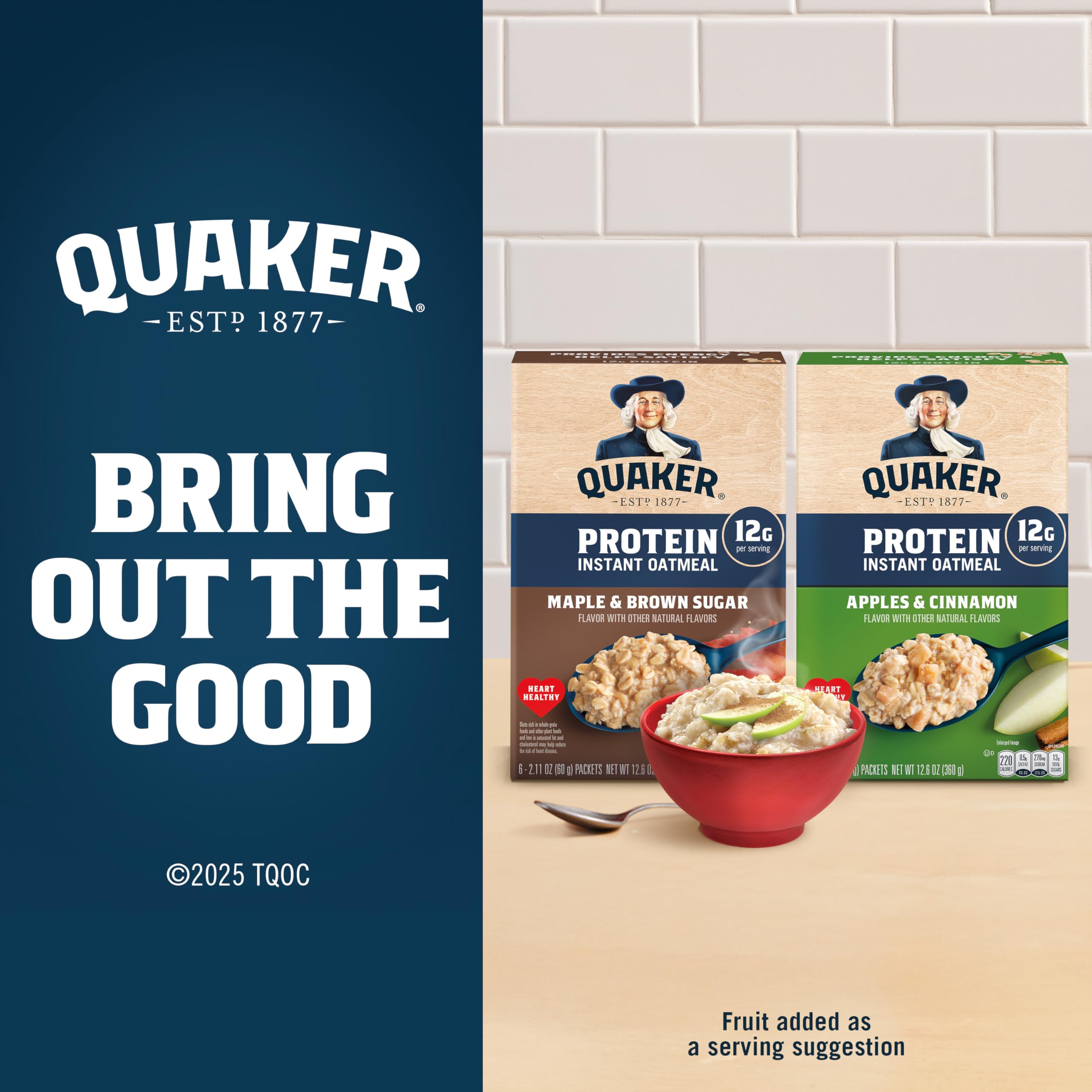 Quaker Protein Instant Oatmeal cooking in two minutes
