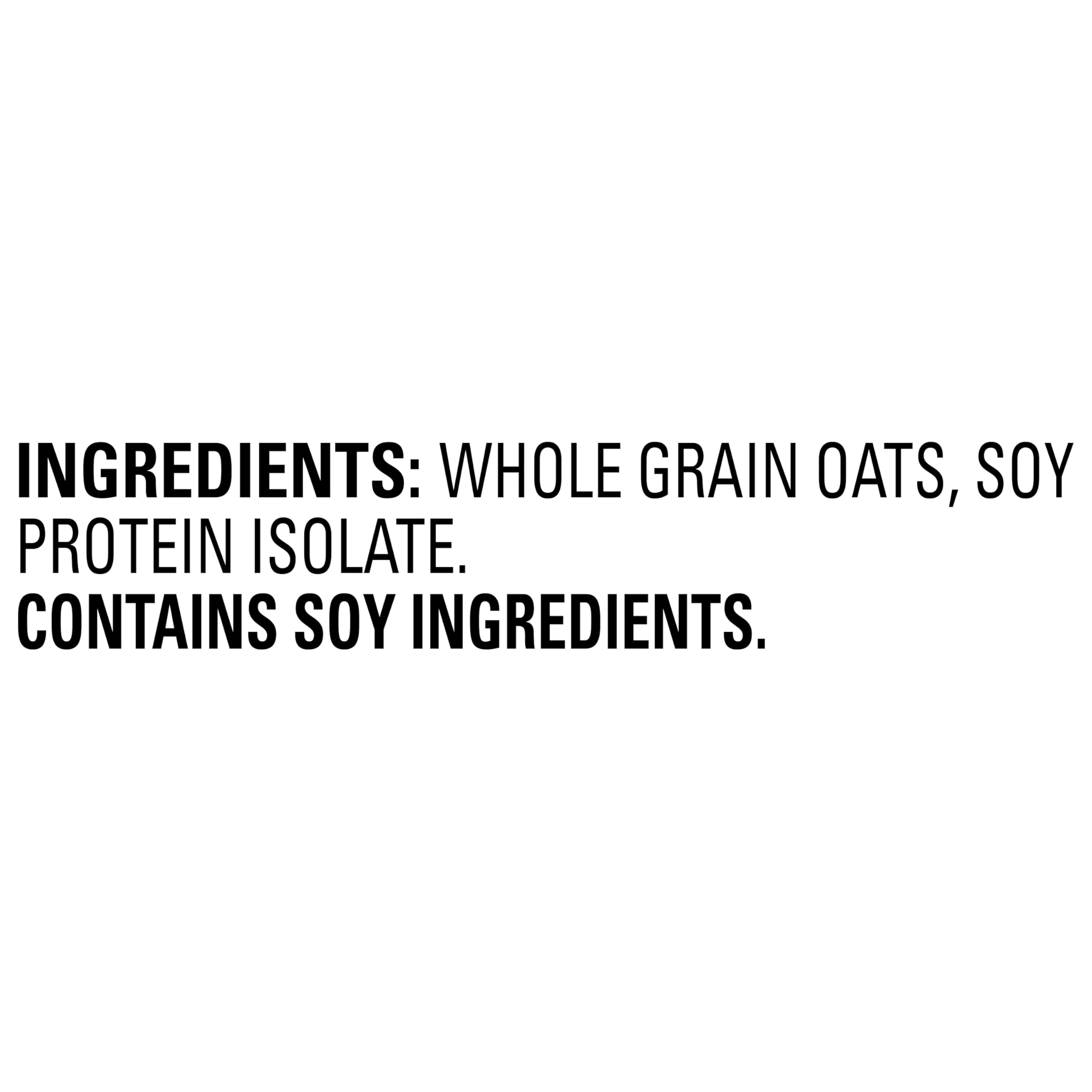 Quaker Protein Oats with no artificial flavors or preservatives label