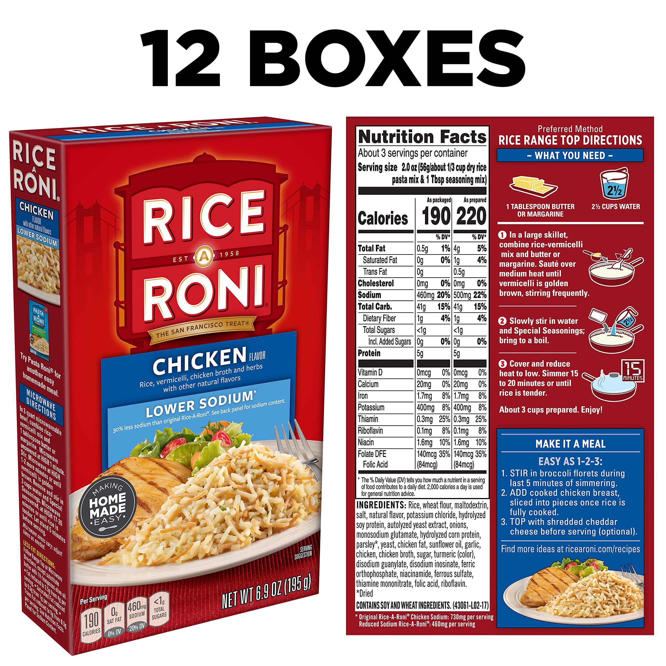Quaker Rice-A-Roni blends onions, parsley and garlic for flavor.