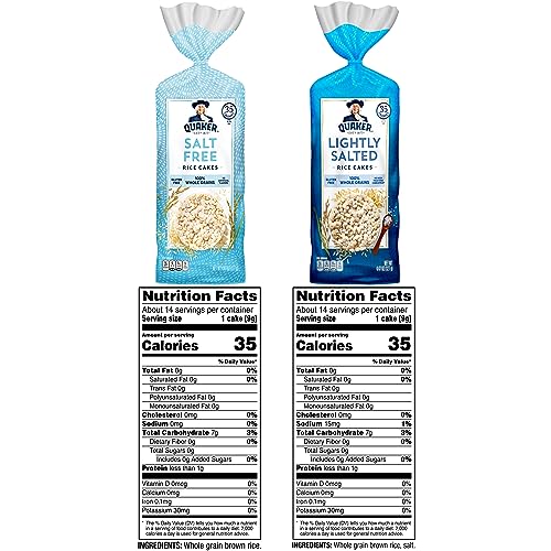 Quaker Rice Cakes 6-pack variety display ensuring easy choice.