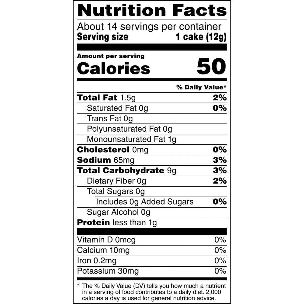 Quaker rice cakes with wholesome ingredients and crisp texture.