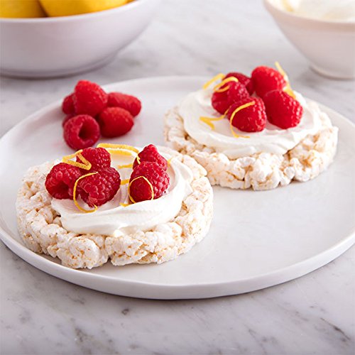 Quaker Rice Cakes pair with peanut butter for a quick bite.