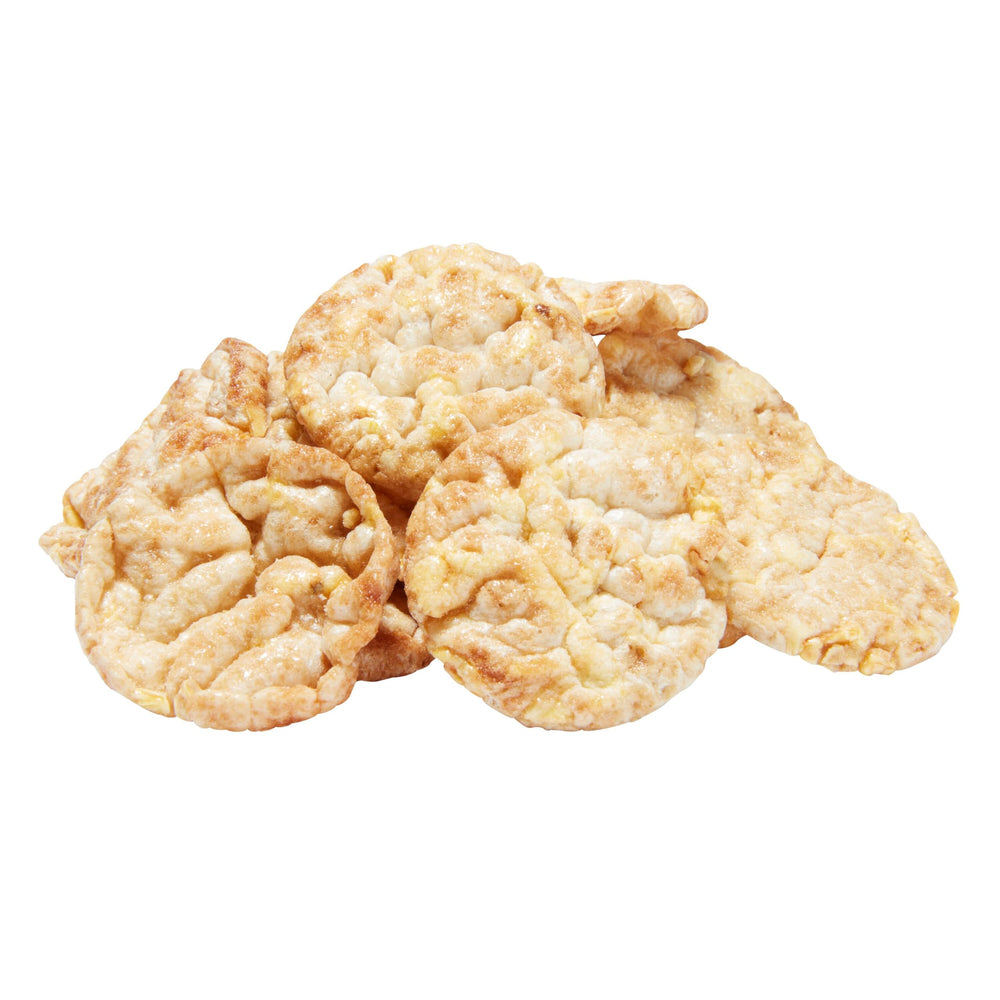Quaker Rice Crisps Caramel serving plate, easy gluten-free crunch for on-the-go meals.