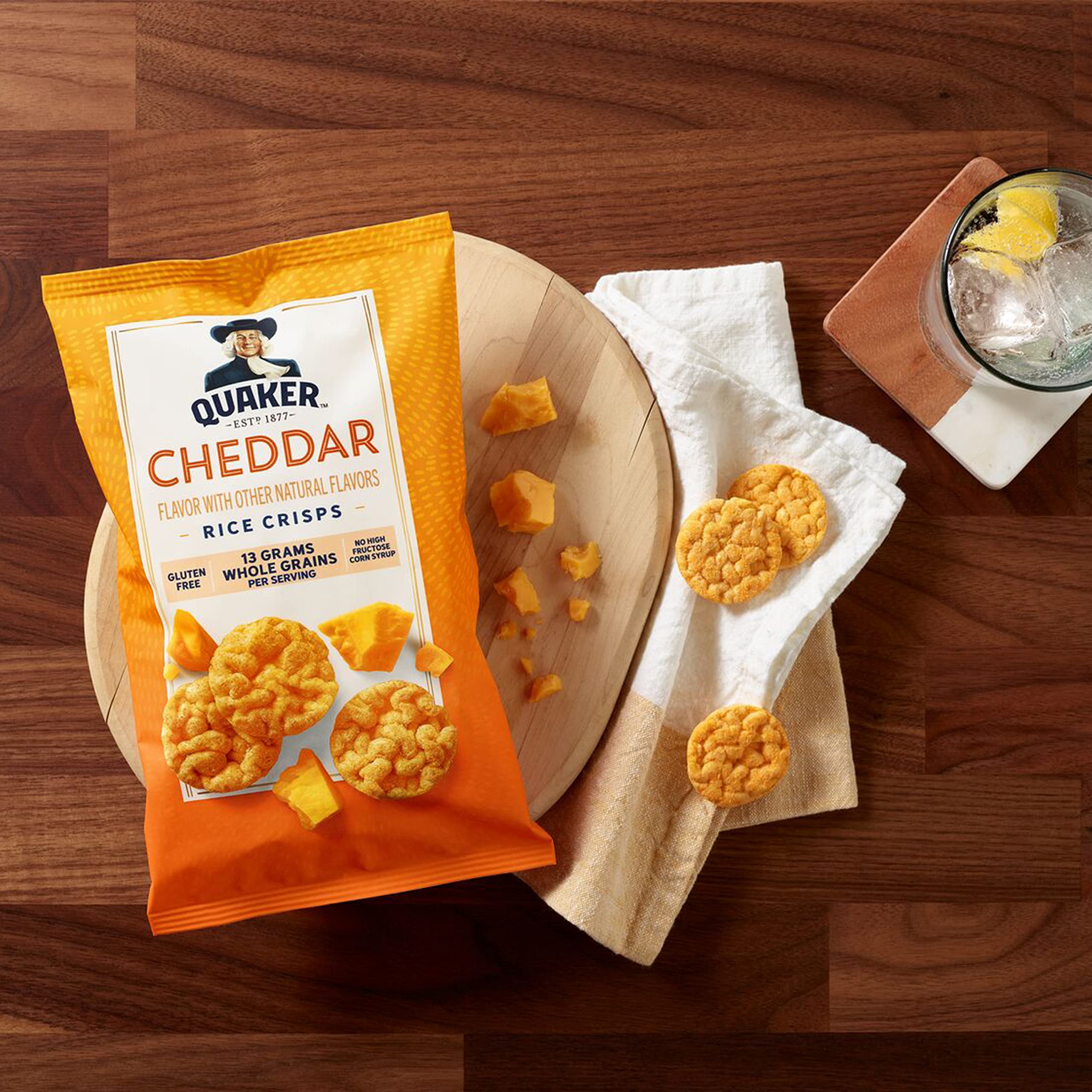 Quaker Rice Crisps gluten-free seal highlights snack flexibility